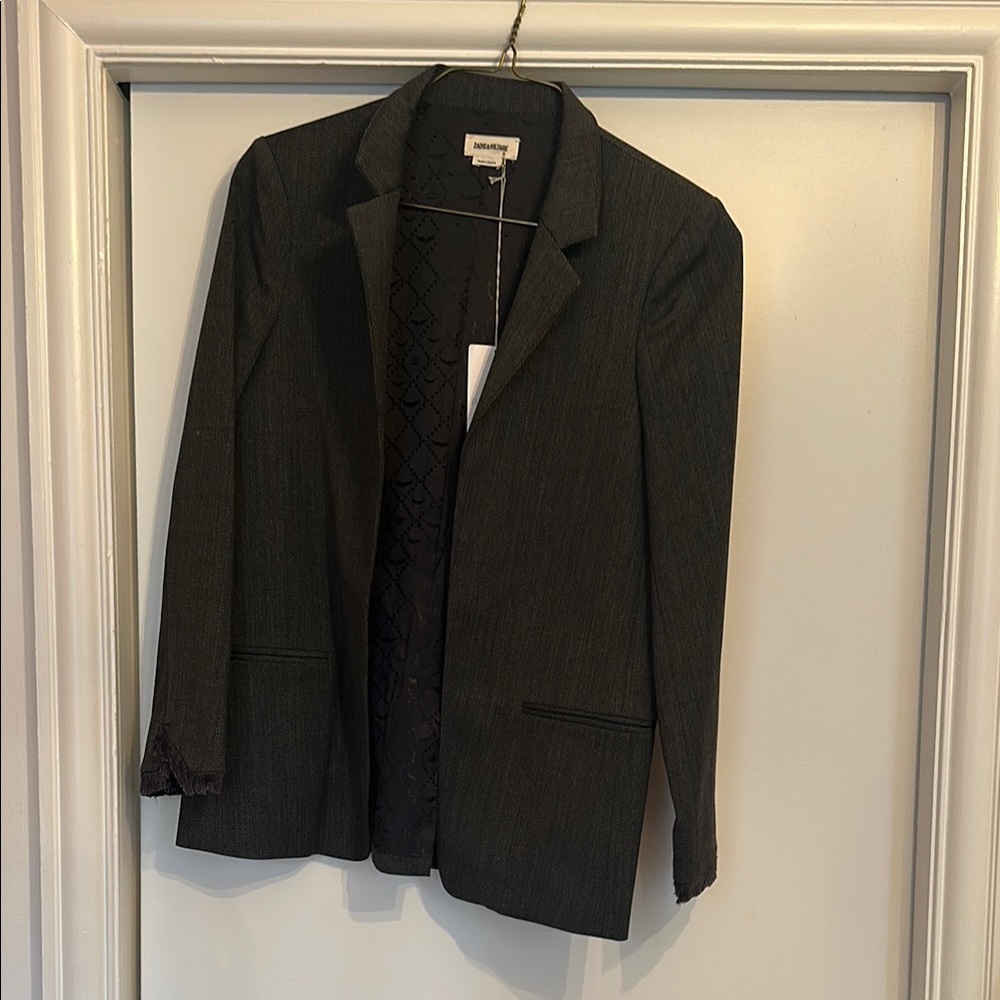 Zadig & Voltaire Black Blazer with Notched Lapels size 38
